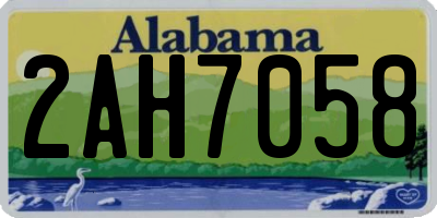 AL license plate 2AH7058