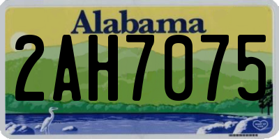 AL license plate 2AH7075