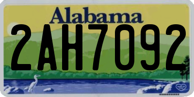 AL license plate 2AH7092