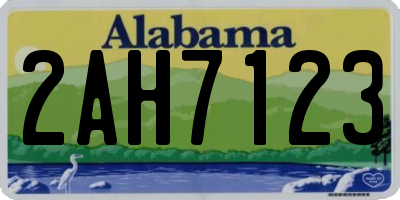 AL license plate 2AH7123