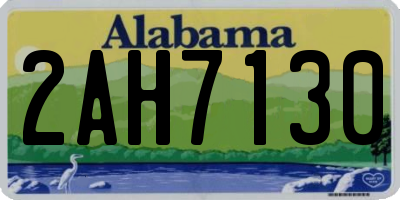 AL license plate 2AH7130