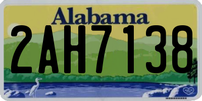 AL license plate 2AH7138