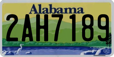 AL license plate 2AH7189
