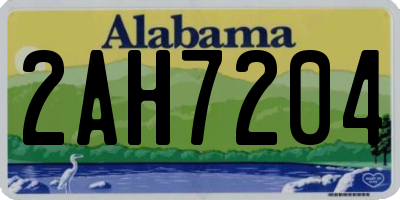 AL license plate 2AH7204