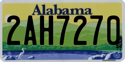 AL license plate 2AH7270