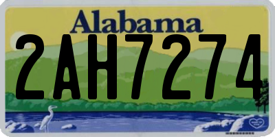 AL license plate 2AH7274