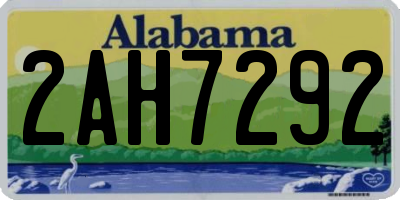 AL license plate 2AH7292