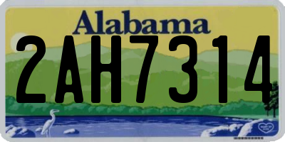 AL license plate 2AH7314