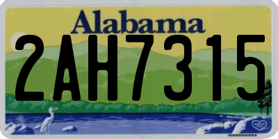 AL license plate 2AH7315
