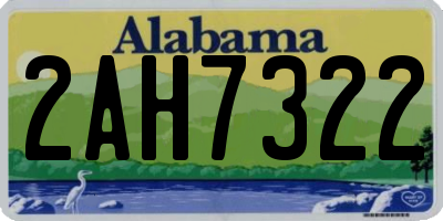 AL license plate 2AH7322