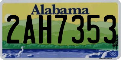 AL license plate 2AH7353