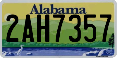 AL license plate 2AH7357