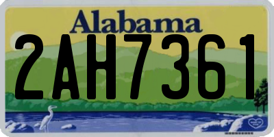 AL license plate 2AH7361