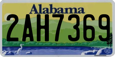 AL license plate 2AH7369