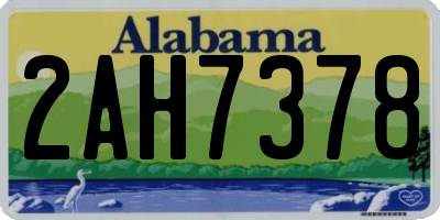 AL license plate 2AH7378