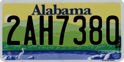 AL license plate 2AH7380