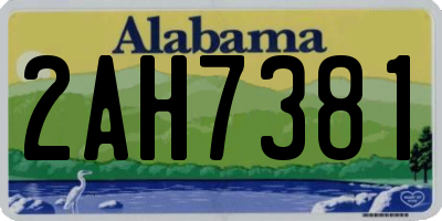 AL license plate 2AH7381