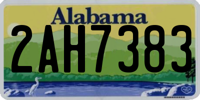 AL license plate 2AH7383