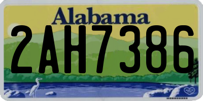 AL license plate 2AH7386