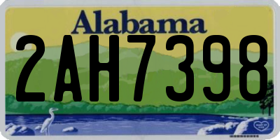 AL license plate 2AH7398
