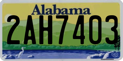 AL license plate 2AH7403