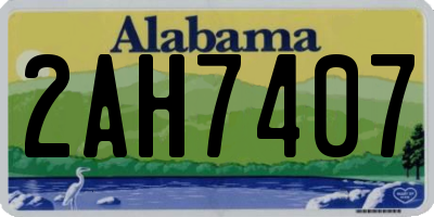 AL license plate 2AH7407