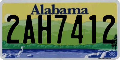 AL license plate 2AH7412