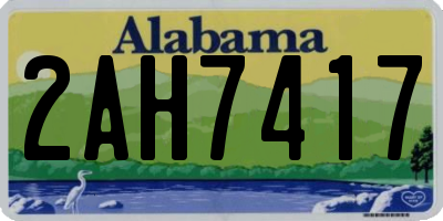 AL license plate 2AH7417
