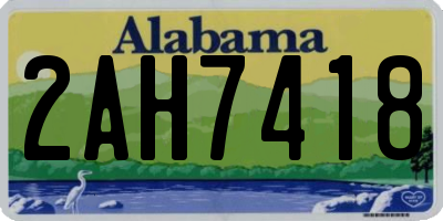 AL license plate 2AH7418