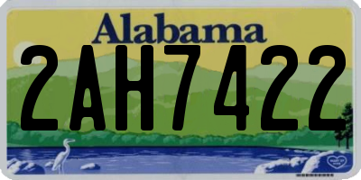 AL license plate 2AH7422