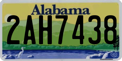 AL license plate 2AH7438