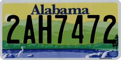 AL license plate 2AH7472