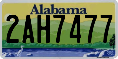 AL license plate 2AH7477