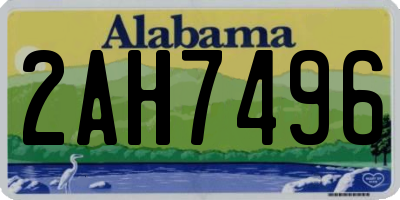 AL license plate 2AH7496