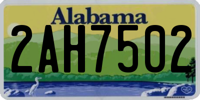 AL license plate 2AH7502