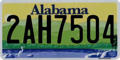 AL license plate 2AH7504