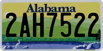 AL license plate 2AH7522