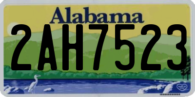 AL license plate 2AH7523