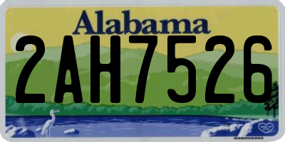 AL license plate 2AH7526