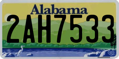 AL license plate 2AH7533