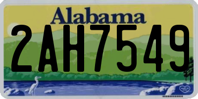 AL license plate 2AH7549