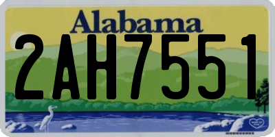 AL license plate 2AH7551