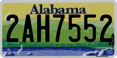 AL license plate 2AH7552