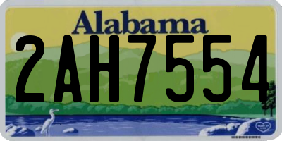 AL license plate 2AH7554