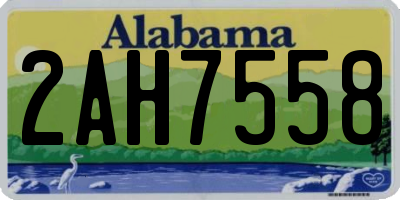 AL license plate 2AH7558