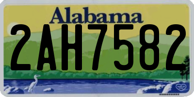 AL license plate 2AH7582