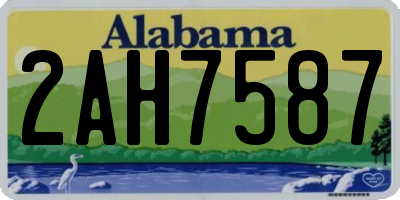 AL license plate 2AH7587