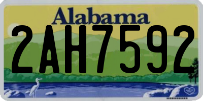 AL license plate 2AH7592