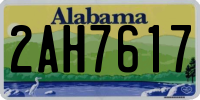 AL license plate 2AH7617