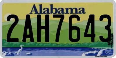AL license plate 2AH7643